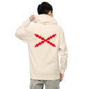 Comprar Sudadera Cruz de San Andrés capucha unisex Bandera España La Flamenca de Borgoña Patricia Muñoz VOX