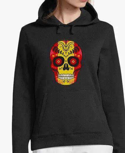 Comprar Sudadera España Calavera mujer Bandera España La Flamenca de Borgoña Patricia Muñoz VOX