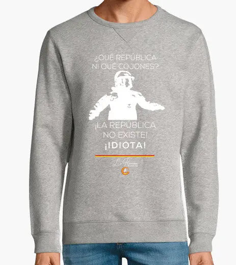 Comprar Sudadera Mosso "La república no existe, idiota" Bandera España La Flamenca de Borgoña Patricia Muñoz VOX