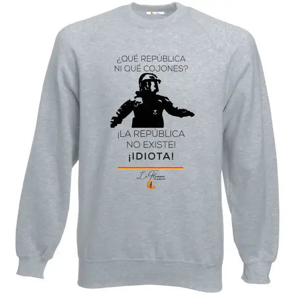 Comprar Sudadera Mosso "La república no existe, idiota" Bandera España La Flamenca de Borgoña Patricia Muñoz VOX