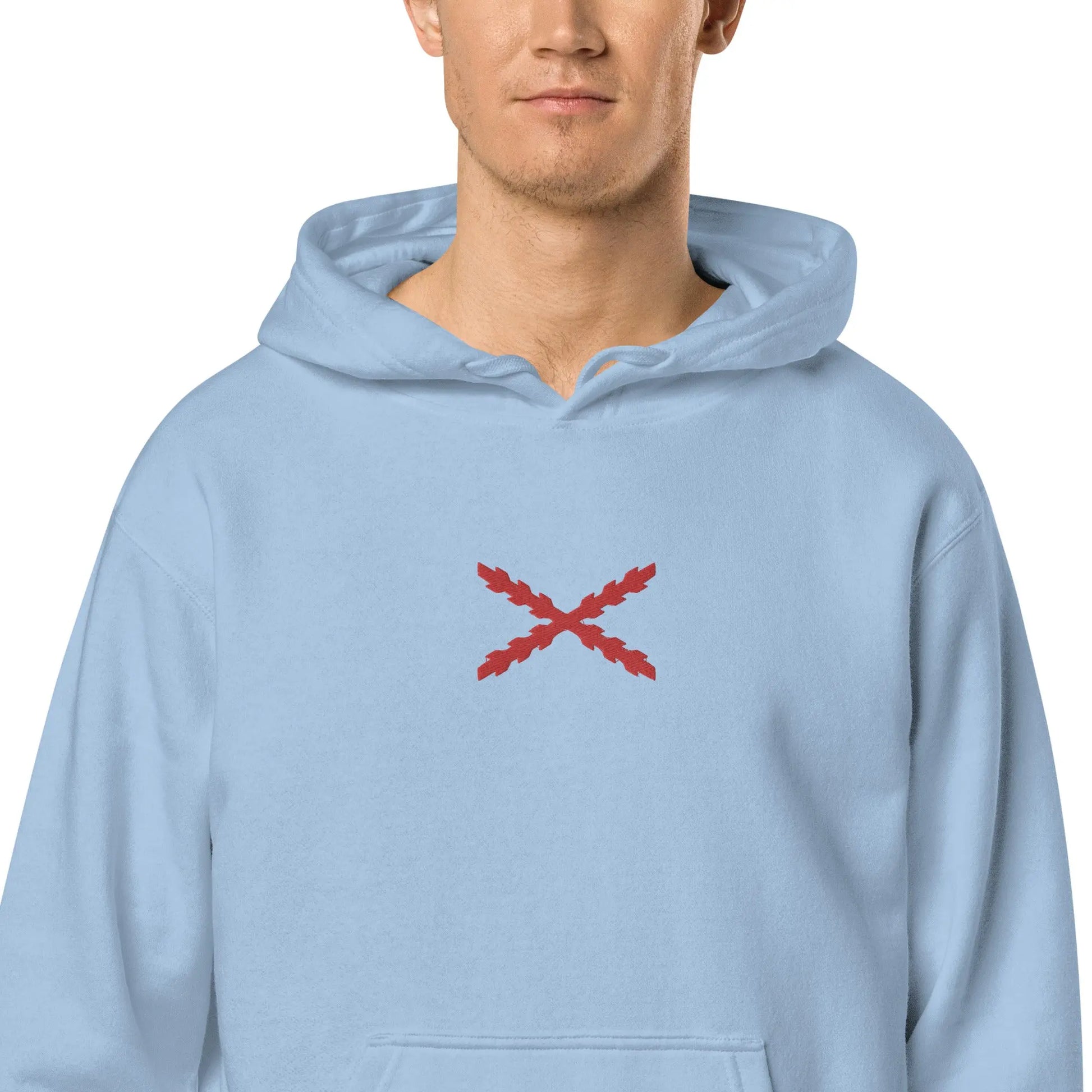 Comprar Sudadera Cruz de Borgoña con capucha unisex Bandera España La Flamenca de Borgoña Patricia Muñoz VOX