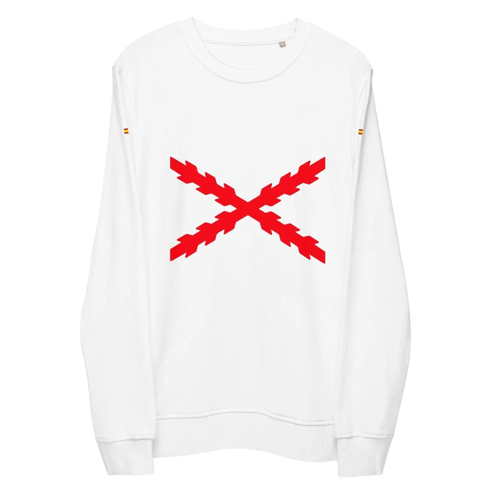 Comprar Sudadera orgánica unisex Cruz de Borgoña Bandera España La Flamenca de Borgoña Patricia Muñoz VOX