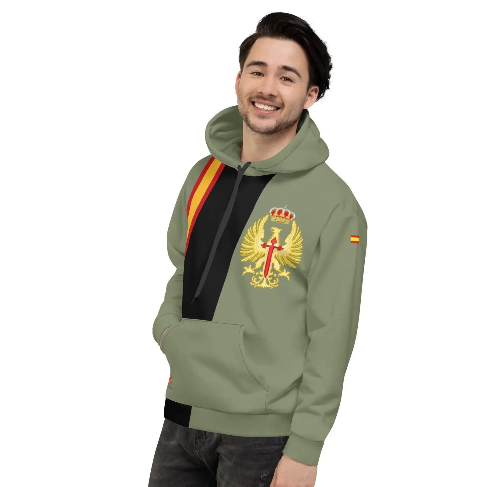 Comprar Sudadera Ejército bandera de España unisex Bandera España La Flamenca de Borgoña Patricia Muñoz VOX