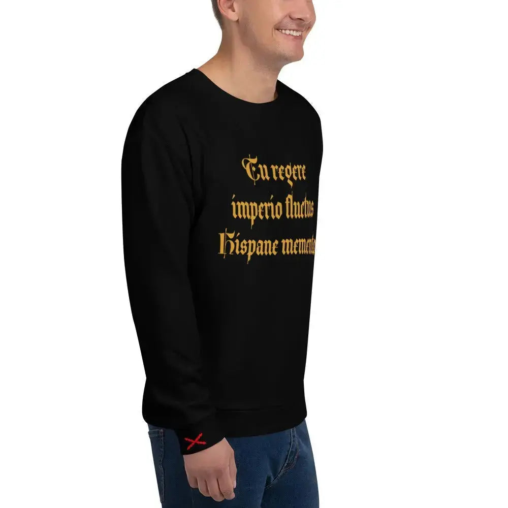 Comprar Sudadera unisex Tu regere imperio fluctus Hispane memento Bandera España La Flamenca de Borgoña Patricia Muñoz VOX