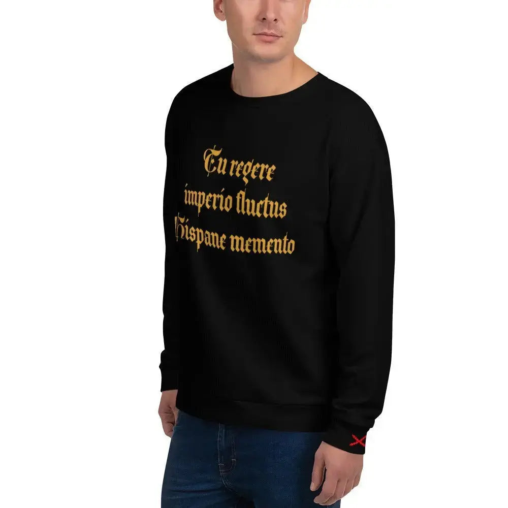 Comprar Sudadera unisex Tu regere imperio fluctus Hispane memento Bandera España La Flamenca de Borgoña Patricia Muñoz VOX