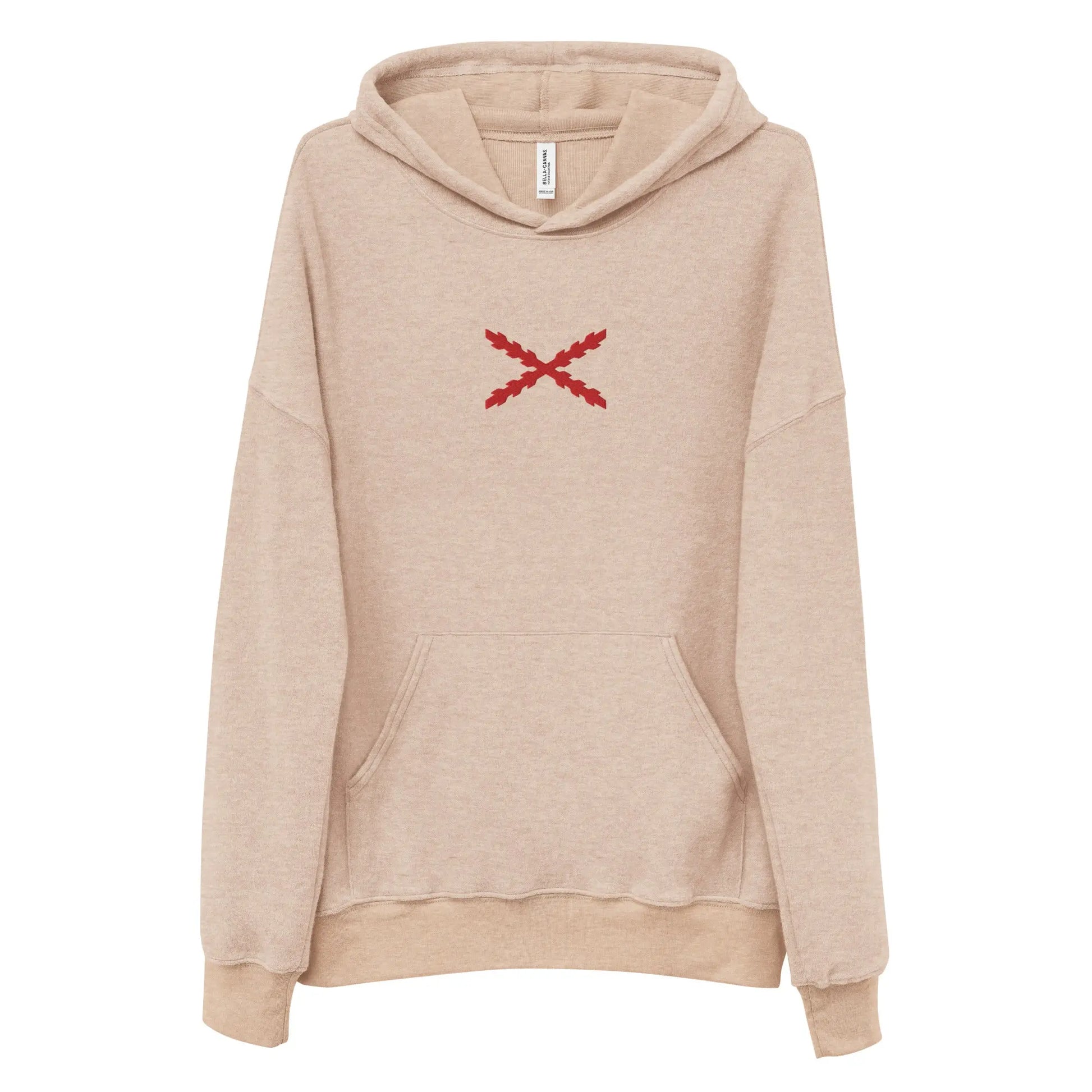 Comprar Sudadera vellón polar unisex Cruz de Borgoña Bandera España La Flamenca de Borgoña Patricia Muñoz VOX