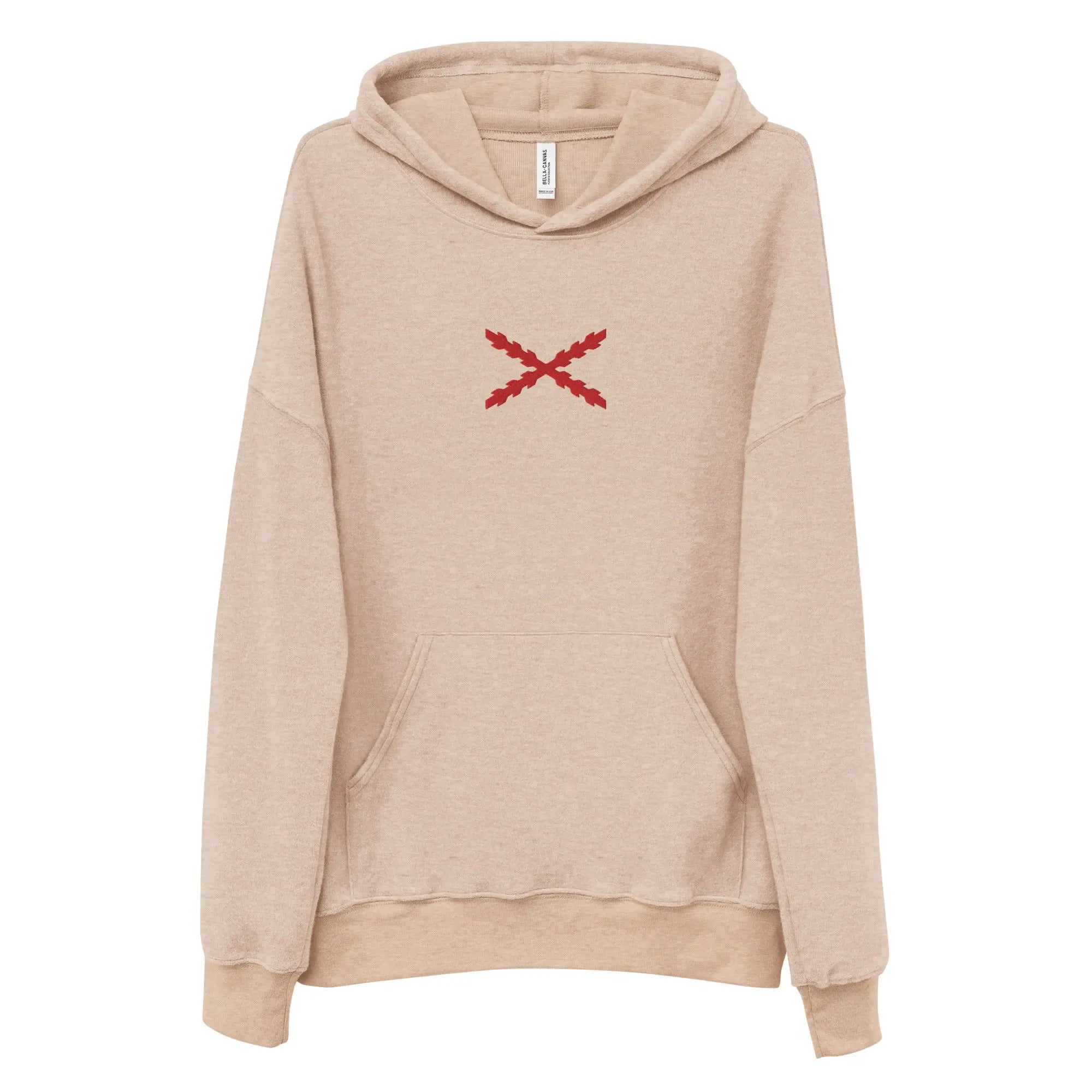 Comprar Sudadera vellón polar unisex Cruz de Borgoña Bandera España La Flamenca de Borgoña Patricia Muñoz VOX