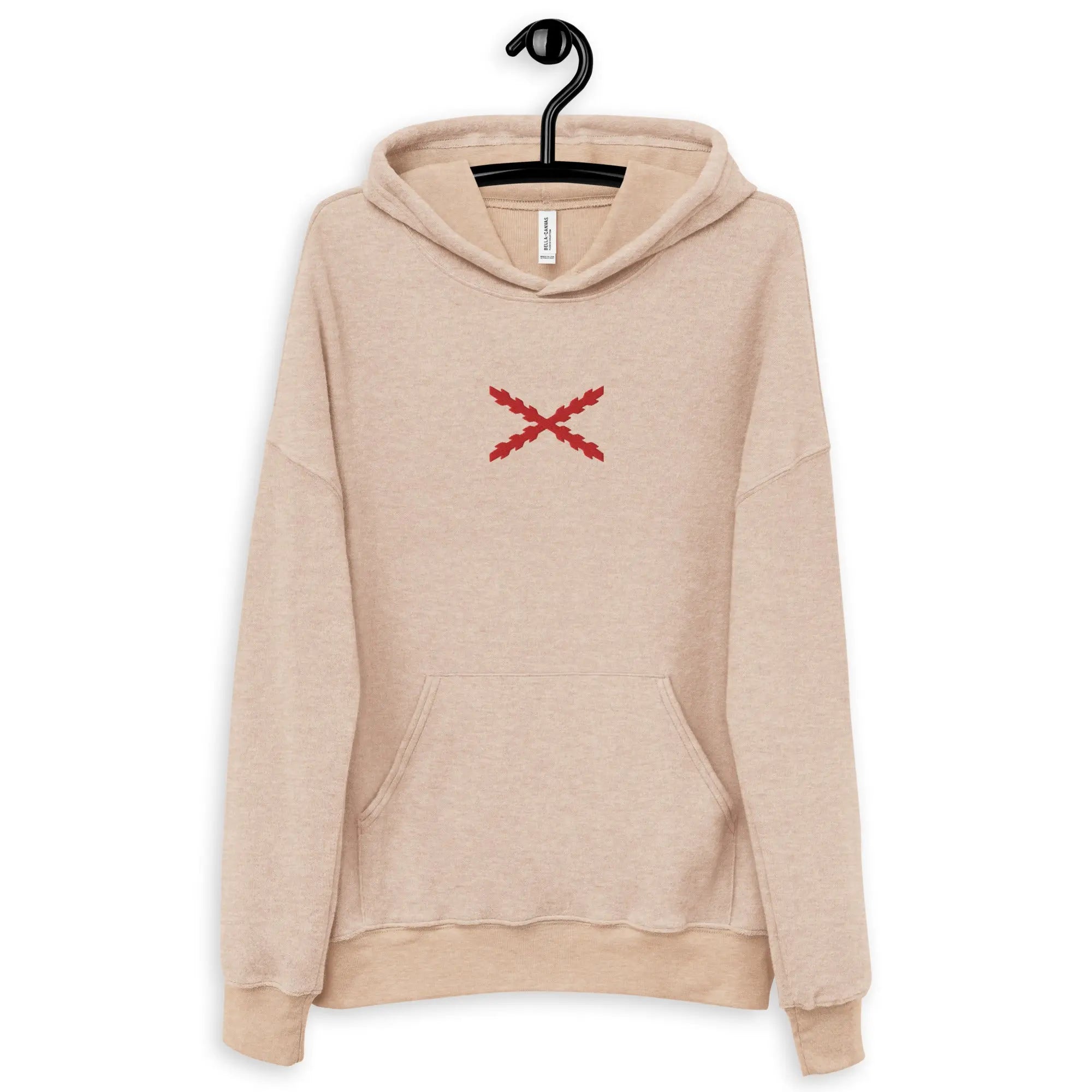 Comprar Sudadera vellón polar unisex Cruz de Borgoña Bandera España La Flamenca de Borgoña Patricia Muñoz VOX