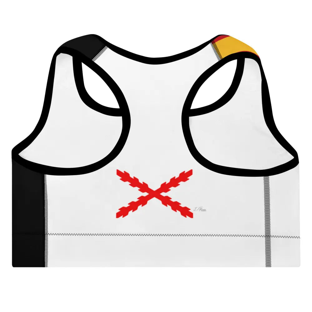 Comprar Sujetador deportivo bandera de España Bandera España La Flamenca de Borgoña Patricia Muñoz VOX