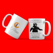 Comprar Taza Mosso "La república no existe, idiota" Bandera España La Flamenca de Borgoña Patricia Muñoz VOX