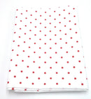 Comprar Tela Popelín Blanca Lunar Rojo Bandera España La Flamenca de Borgoña Patricia Muñoz VOX