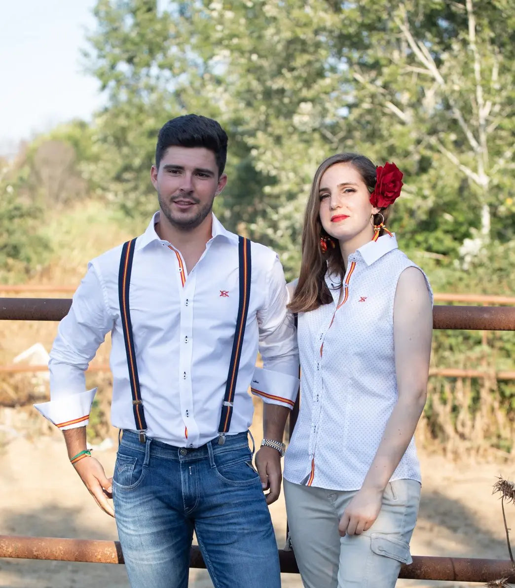 Comprar Tirantes bandera de España Azul Bandera España La Flamenca de Borgoña Patricia Muñoz VOX