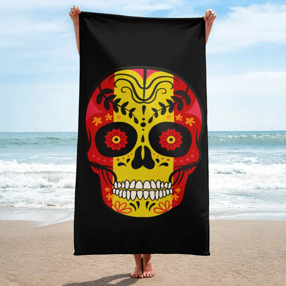 Comprar Toalla Calavera de España Bandera España La Flamenca de Borgoña Patricia Muñoz VOX