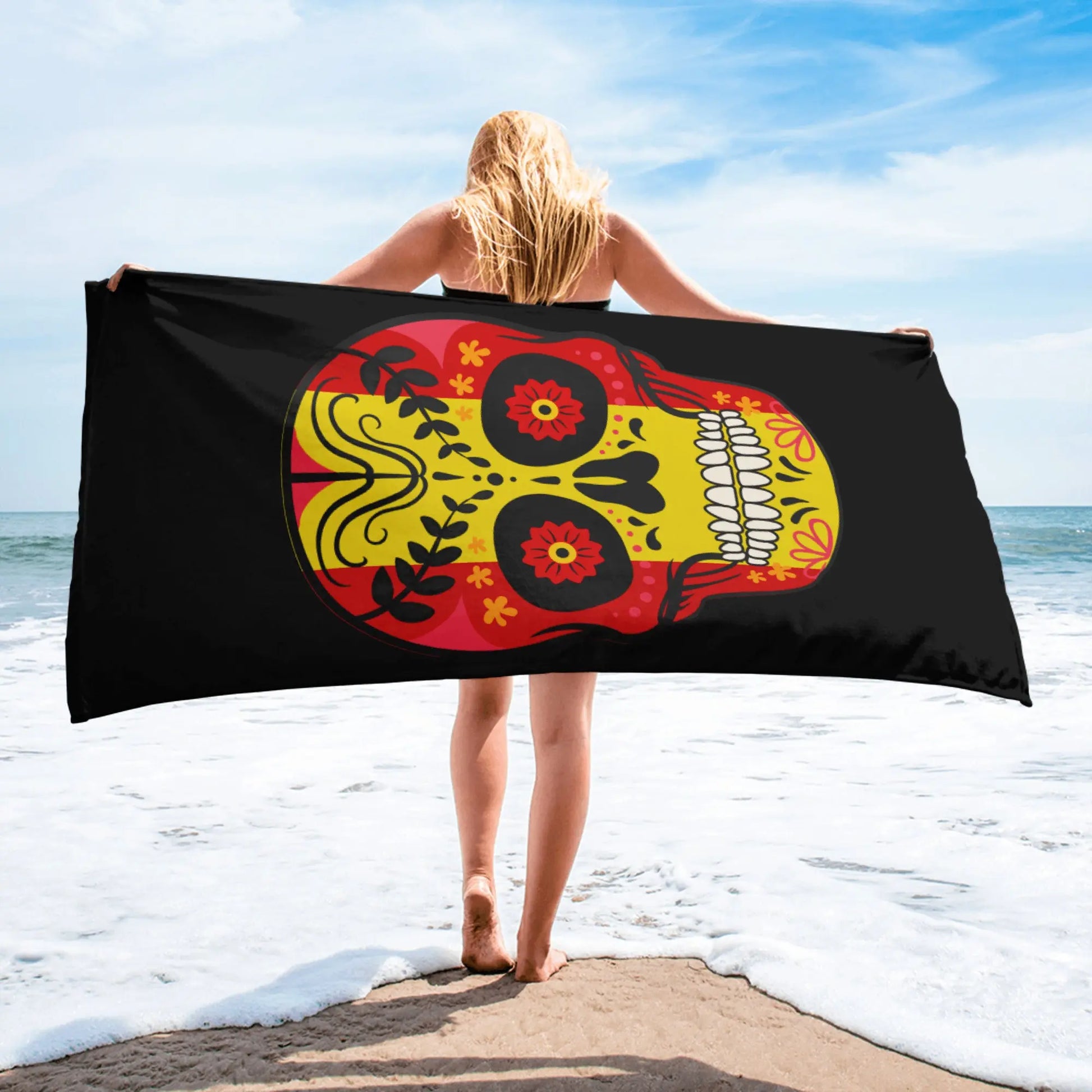 Comprar Toalla Calavera de España Bandera España La Flamenca de Borgoña Patricia Muñoz VOX