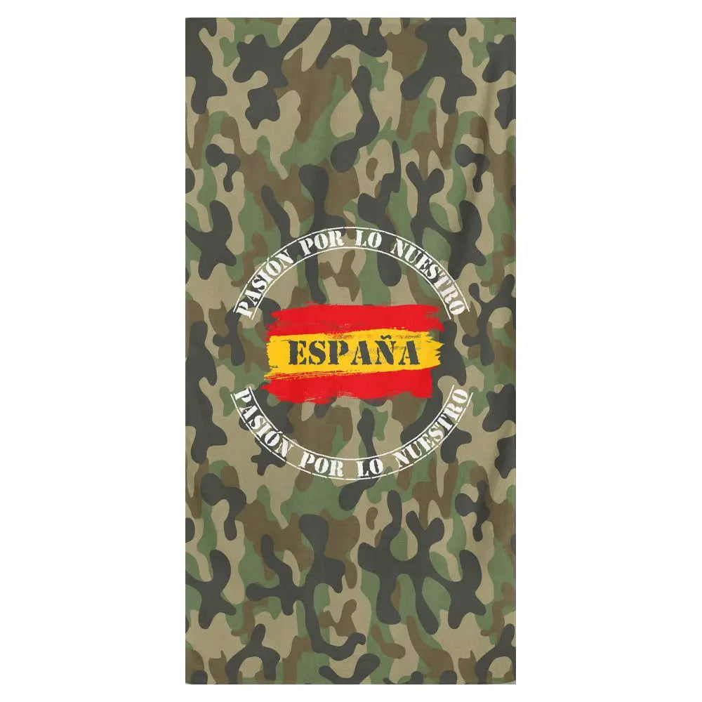Comprar Toalla de Playa Camuflaje bandera de España Bandera España La Flamenca de Borgoña Patricia Muñoz VOX