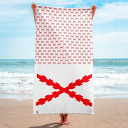 Comprar Toalla de Playa Cruz de Borgoña 2 Bandera España La Flamenca de Borgoña Patricia Muñoz VOX