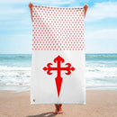 Comprar Toalla de Playa Cruz de Santiago 2, 160cm Bandera España La Flamenca de Borgoña Patricia Muñoz VOX