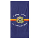 Comprar Toalla de Playa Fuerza y Honor al militar español 150cm Bandera España La Flamenca de Borgoña Patricia Muñoz VOX