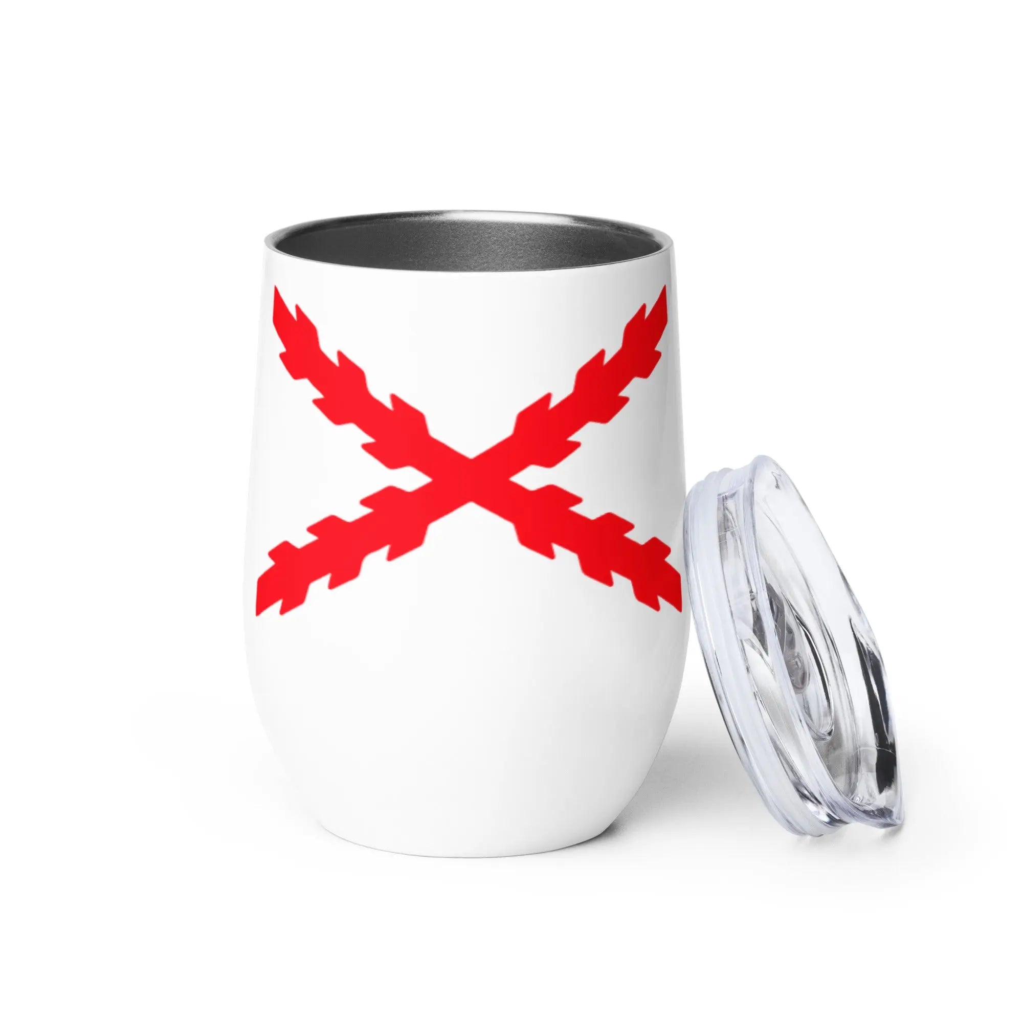 Comprar Vaso de vino Cruz de Borgoña Bandera España La Flamenca de Borgoña Patricia Muñoz VOX