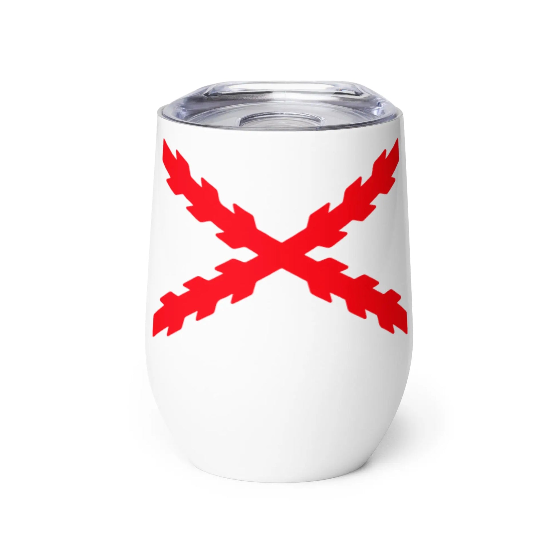 Comprar Vaso de vino Cruz de Borgoña Bandera España La Flamenca de Borgoña Patricia Muñoz VOX