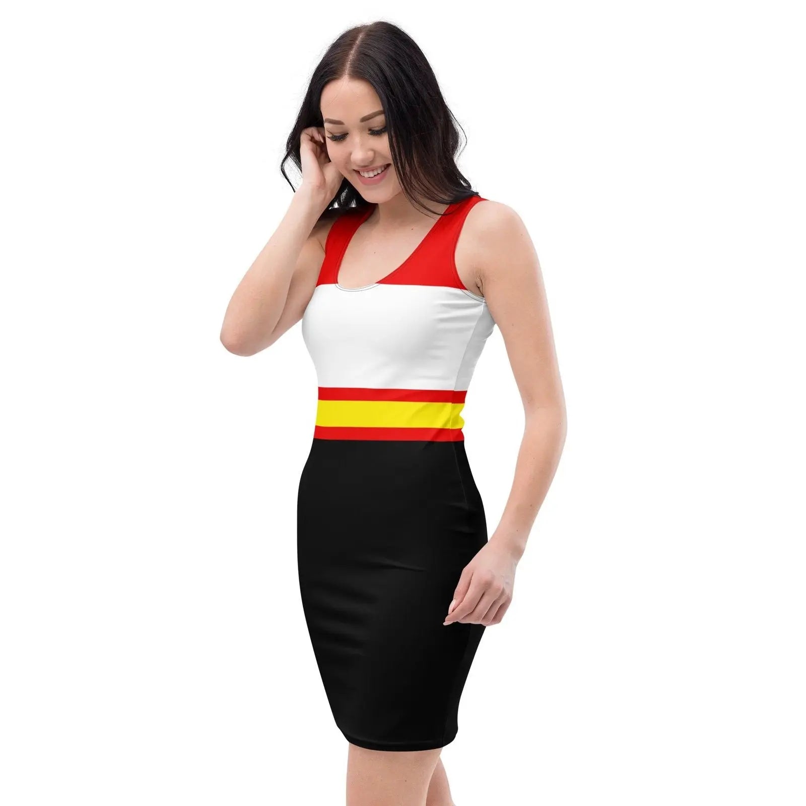 Comprar Vestido ceñido negro Bandera de España Bandera España La Flamenca de Borgoña Patricia Muñoz VOX