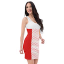 Vestido ceñido rojo Bandera de España La Flamenca de Borgoña Patricia Muñoz VOX