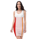 Vestido ceñido rojo Bandera de España La Flamenca de Borgoña Patricia Muñoz VOX