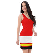 Comprar Vestido ceñido rojo Bandera de España Bandera España La Flamenca de Borgoña Patricia Muñoz VOX