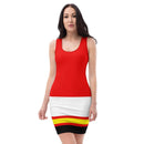 Comprar Vestido ceñido rojo Bandera de España Bandera España La Flamenca de Borgoña Patricia Muñoz VOX