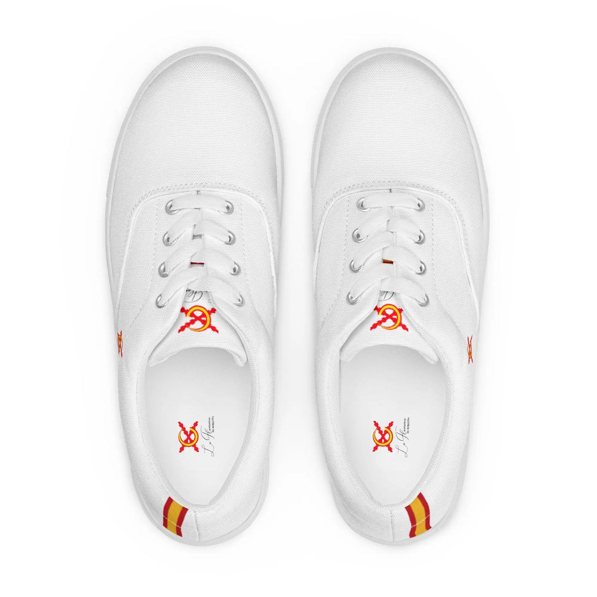 Comprar Zapatillas España trasera blanca hombre Bandera España La Flamenca de Borgoña Patricia Muñoz VOX
