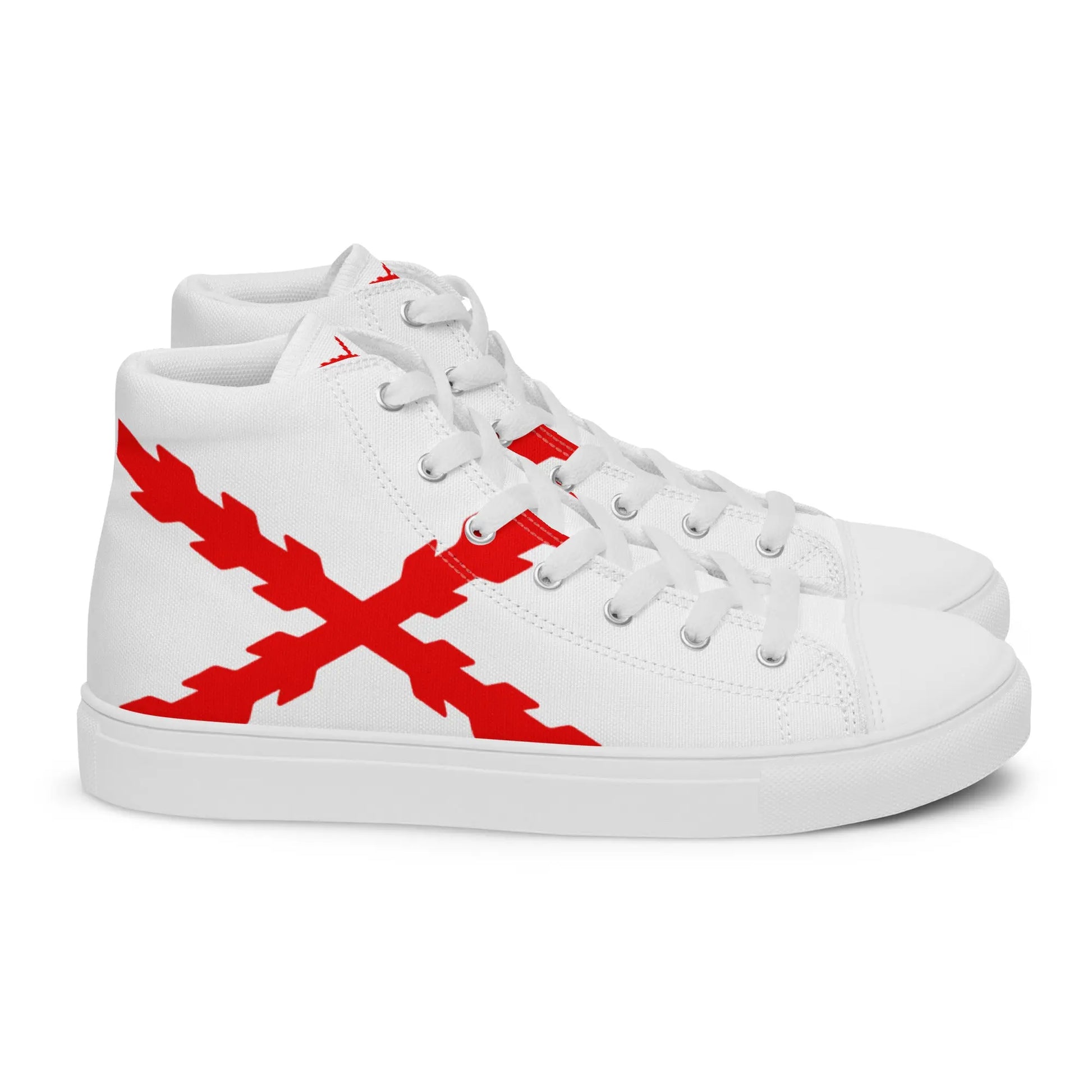 Comprar Zapatillas lona alta Cruz de Borgoña grande Bandera España La Flamenca de Borgoña Patricia Muñoz VOX