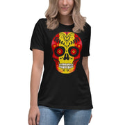Comprar Camiseta Mujer Halloween (Dí­a de los Muertos) Bandera España La Flamenca de Borgoña Patricia Muñoz VOX